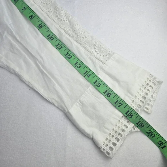 The Kooples NWT Women's Eyelet Top Button Up Blouse White Size‎ Small - Picture 11 of 11